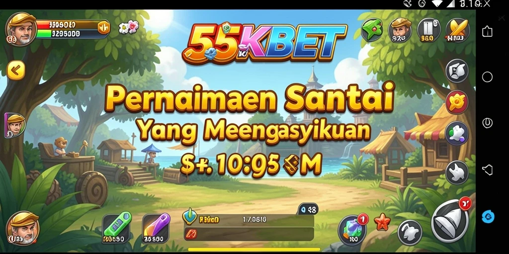 Screenshot gameplay 55KBET yang menunjukkan keseruan bermain.