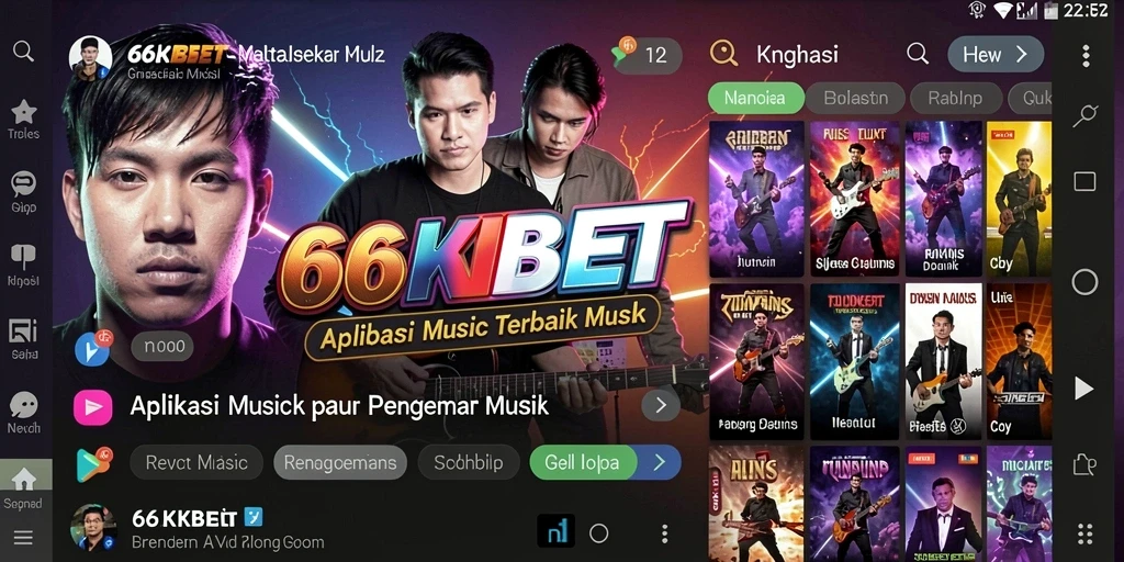 Screenshot permainan 66KBET menampilkan pengalaman musik yang seru.