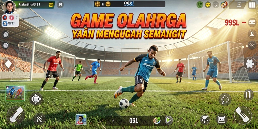 Screenshot 99SL menampilkan pemain yang beraksi dalam turnamen olahraga seru.