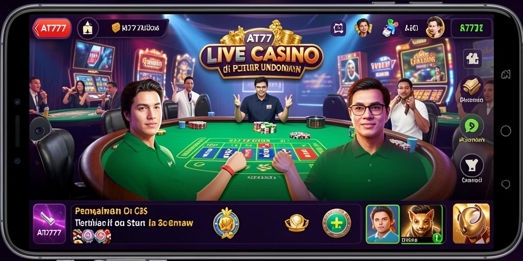 Tampilan gameplay Live Casino yang mendebarkan dan interaktif.
