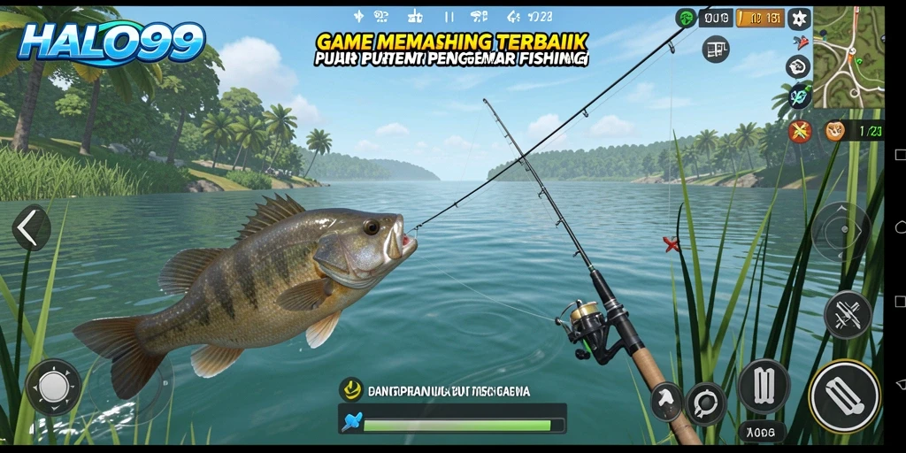 Tangkapan ikan yang spektakuler dalam gameplay HALO99.