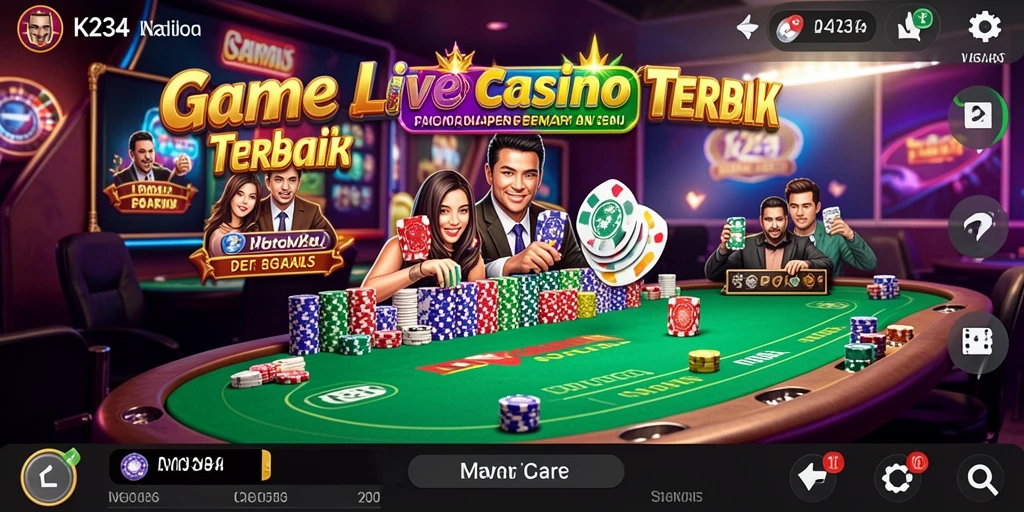 Tampilan gameplay Live Casino K234 yang mendebarkan dan interaktif.