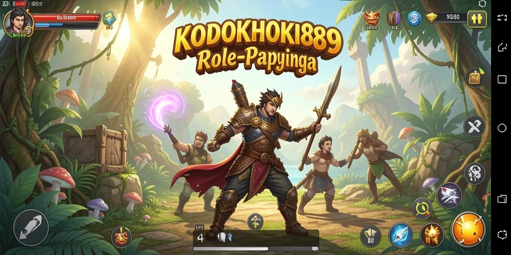Gameplay KODOKHOKI889 menampilkan pertarungan seru dan eksplorasi dunia fantasi.