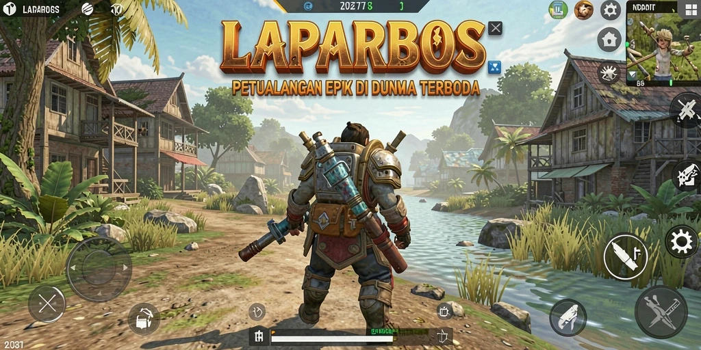 Tampilan gameplay LAPARBOS yang mendebarkan di dunia luas.