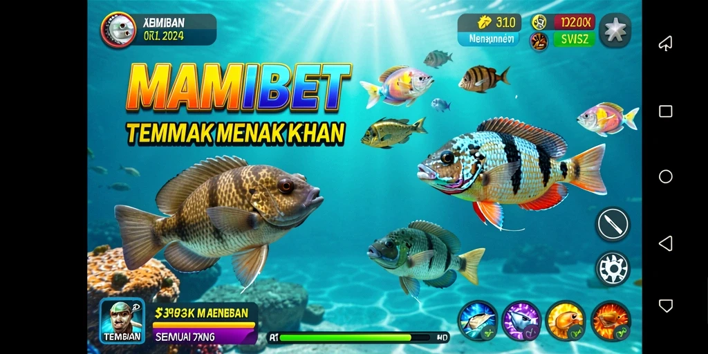 Screenshot utama MAMIBET menampilkan aksi seru dalam permainan Tembak Ikan.
