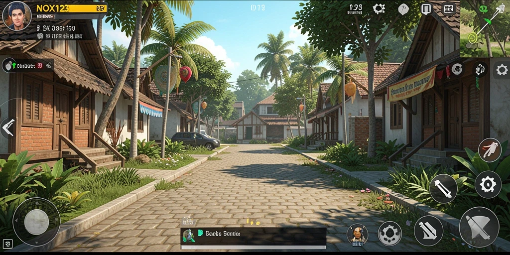 Gameplay NOX123 yang menampilkan simulasi kehidupan yang realistis.