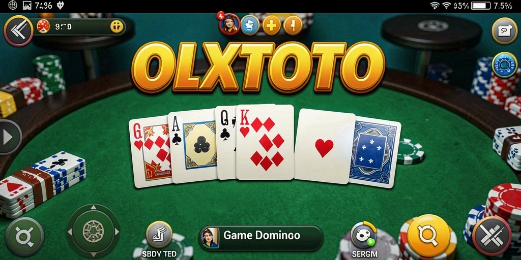 Gameplay seru OLXTOTO menunjukkan keseruan permainan Domino.