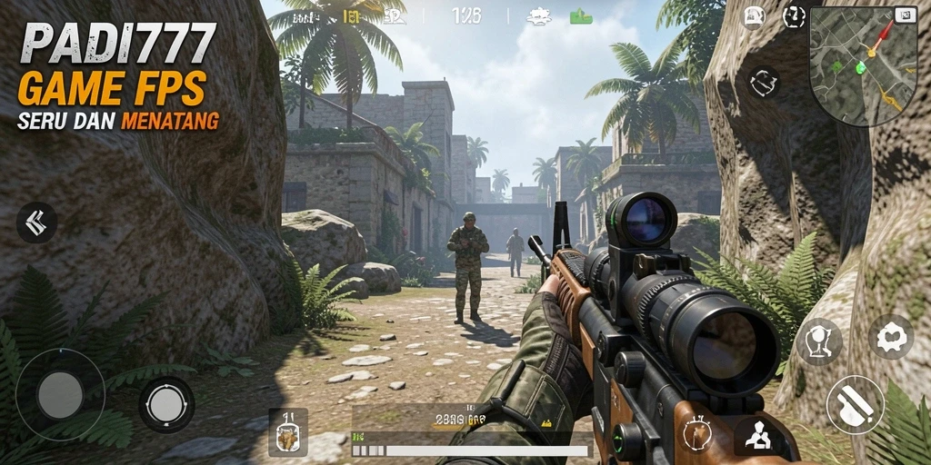 Tampilan gameplay seru dari PADI777 yang penuh aksi FPS.