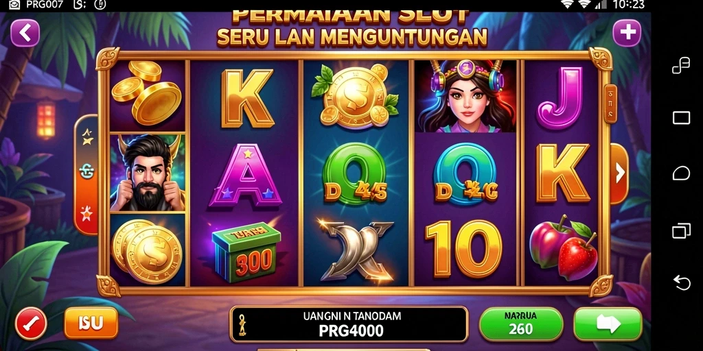 Screenshot menarik dari gameplay Slot PRG007 yang penuh warna.