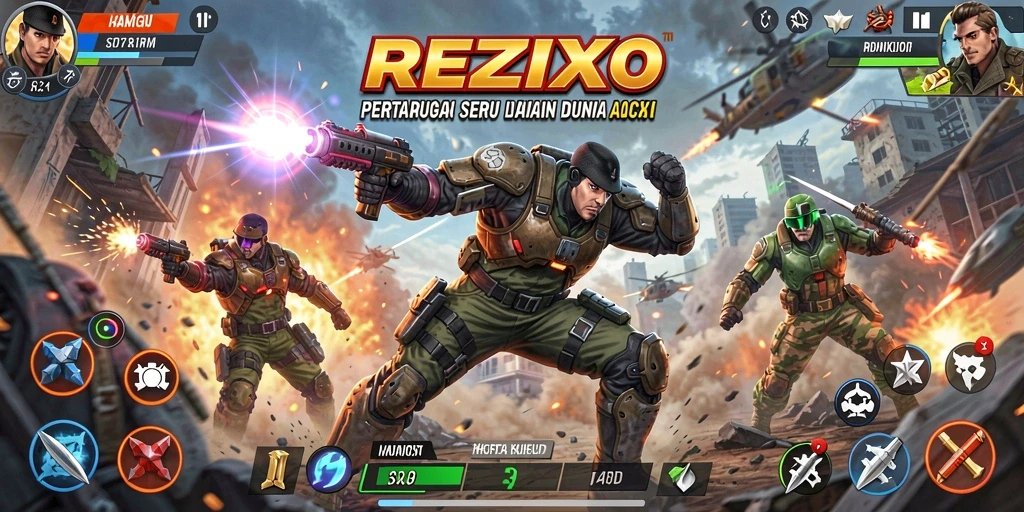 Gameplay seru dan mendebarkan di REZIXO.