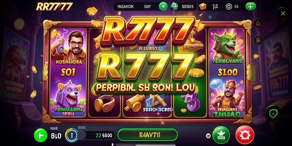 Screenshot utama RR777 menunjukkan gameplay Slot yang menarik dan penuh warna.