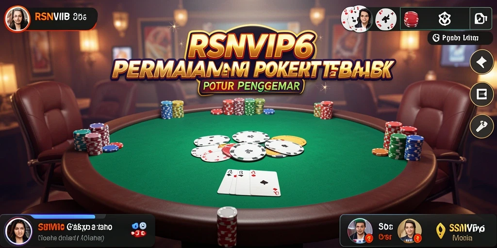 Tampilan gameplay Poker menarik di RSNVIP6 dengan suasana kompetitif.