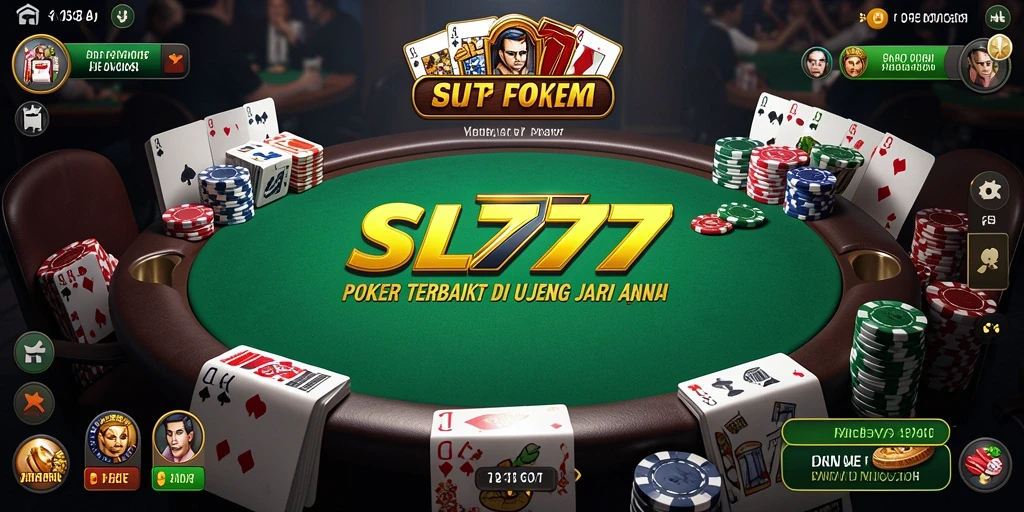 Tampilan menarik gameplay Poker di SL777.