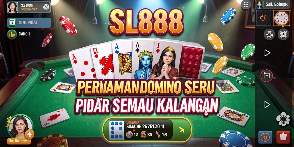 Screenshot gameplay SL888 menampilkan suasana seru permainan Domino.