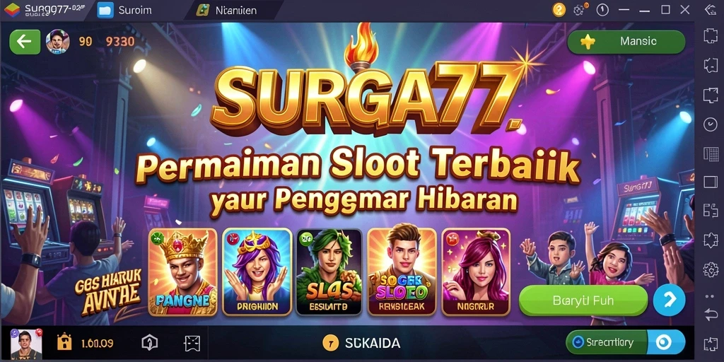 Tangkapan layar gameplay slot yang menarik dan penuh warna di SURGA77.