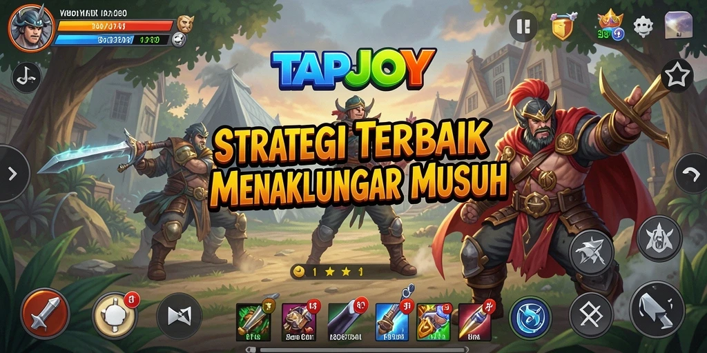Tampilan gameplay TAPJOY yang intens dan strategis.