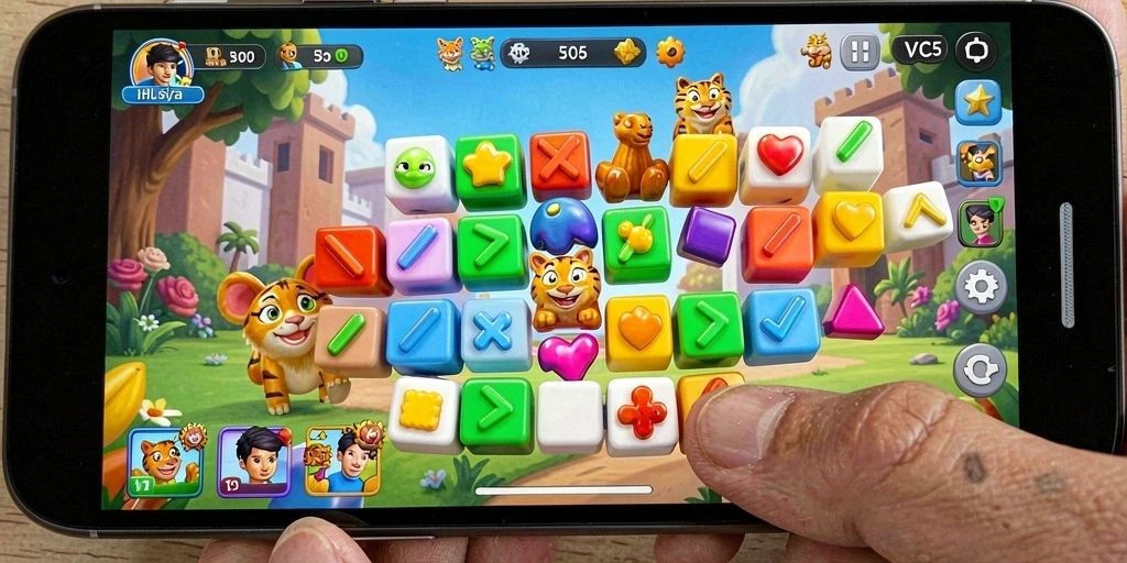 Tampilan menarik dari gameplay VC5 dengan level puzzle yang menantang.