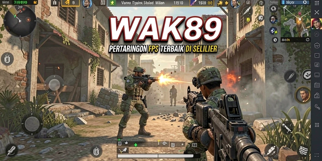 Screenshot menunjukkan gameplay intens WAK89 saat pertempuran terjadi.