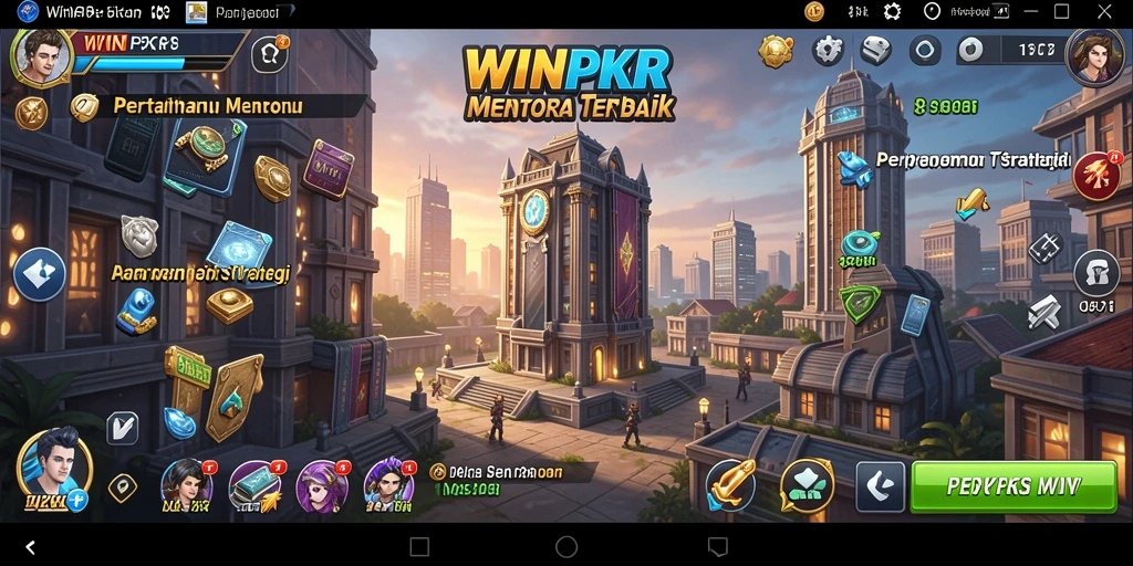 Tampilan gameplay mendebarkan dari WINPKR di Tower Defense.